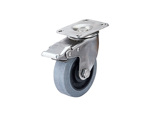 不锈钢双刹4寸导电轮