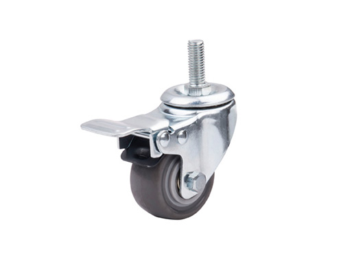 2寸丝杆型人造胶脚轮...