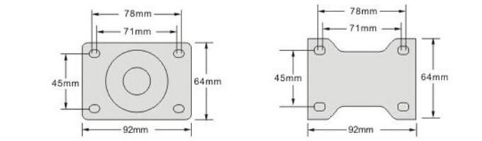 4寸导电轮安装尺寸