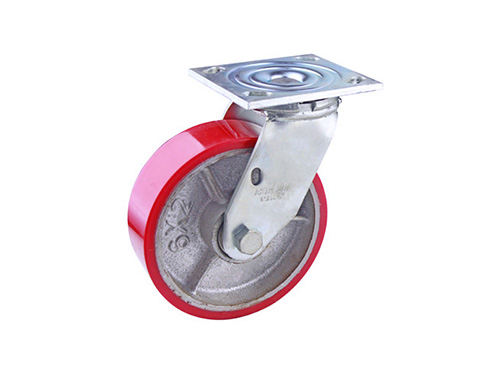 重型铁芯PU轮万向脚...