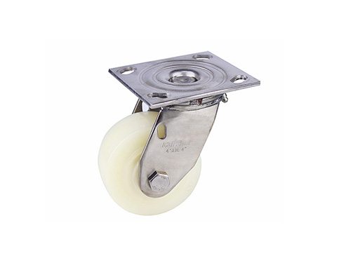 重型不锈钢白尼龙脚轮...