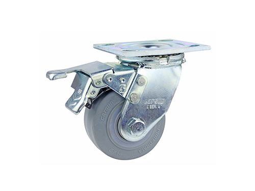 重型tpr轮4寸带刹...