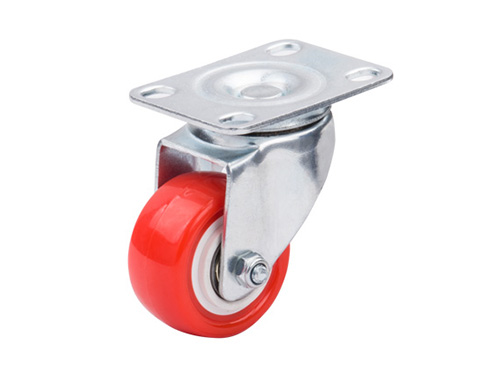 2寸红色聚氨酯万向脚...