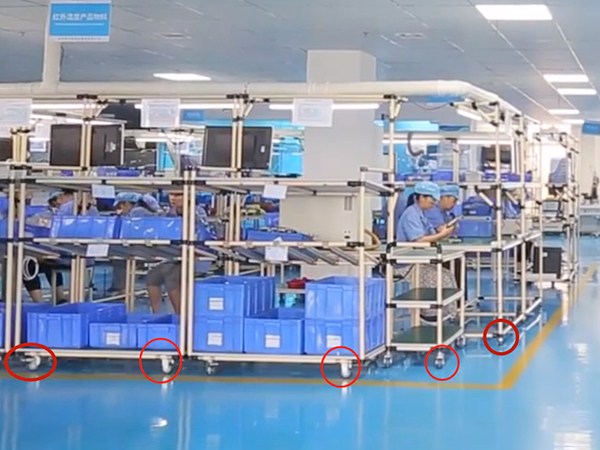 导电脚轮无尘车间应用...