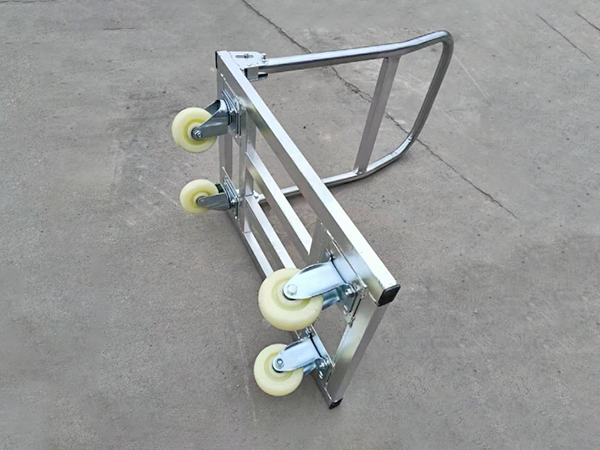 白色尼龙脚轮手推车应...