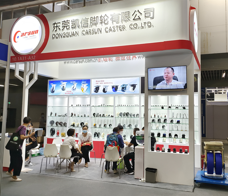 东莞凯信脚轮生产厂家2022广交会物流装备展现场