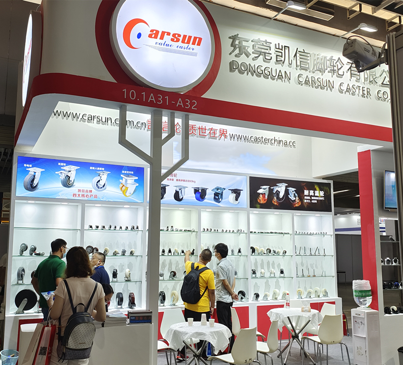 东莞凯信脚轮生产厂家2022广交会物流装备展现场