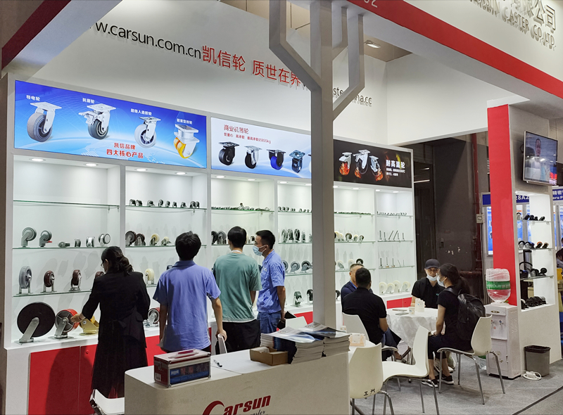 东莞凯信脚轮生产厂家2022广交会物流装备展现场