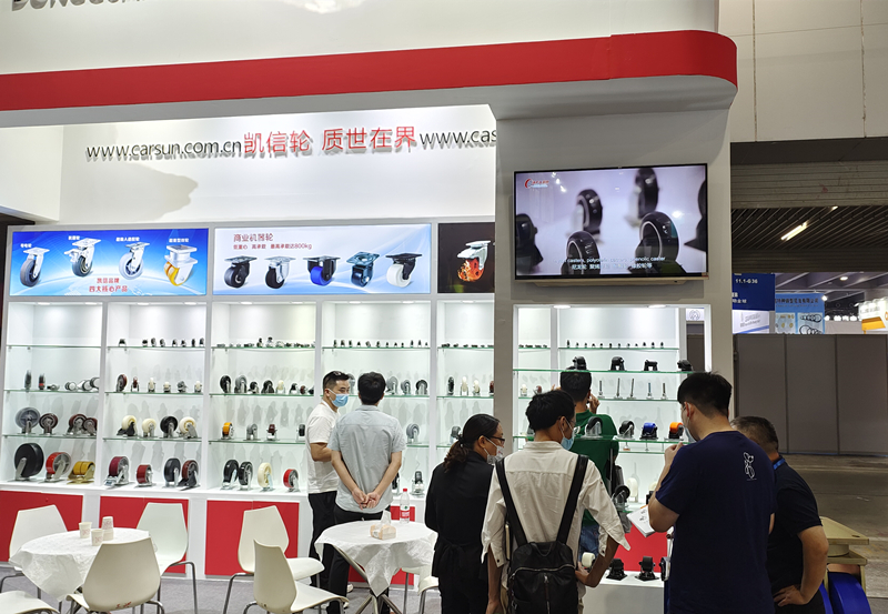 东莞凯信脚轮生产厂家2022广交会物流装备展现场