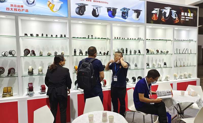 东莞凯信脚轮生产厂家2022广交会物流装备展现场