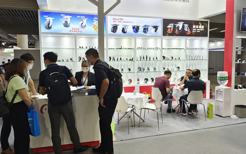 东莞凯信脚轮生产厂家2022广交会物流装备展现场