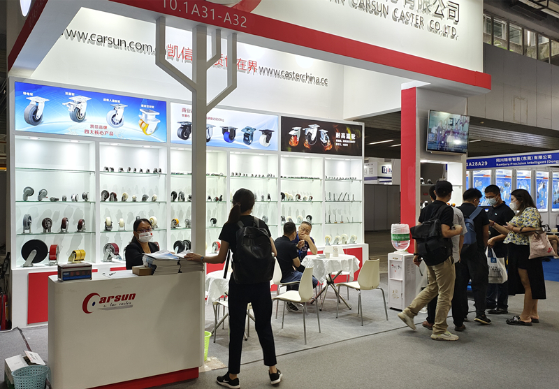 东莞凯信脚轮生产厂家2022广交会物流装备展现场