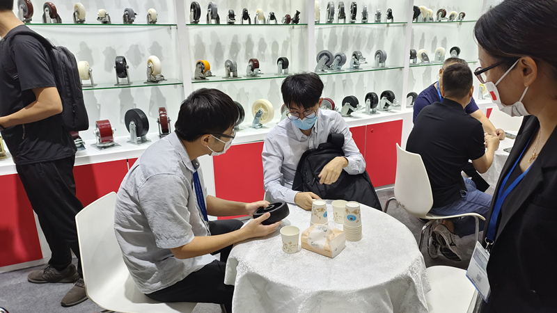 东莞凯信脚轮生产厂家2022广交会物流装备展现场