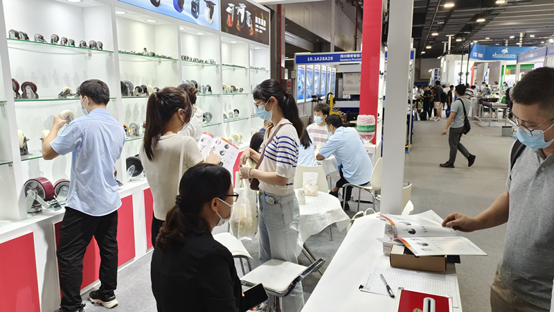 东莞凯信脚轮生产厂家2022广交会物流装备展现场