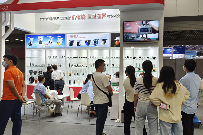 东莞凯信脚轮生产厂家2022广交会物流装备展现场