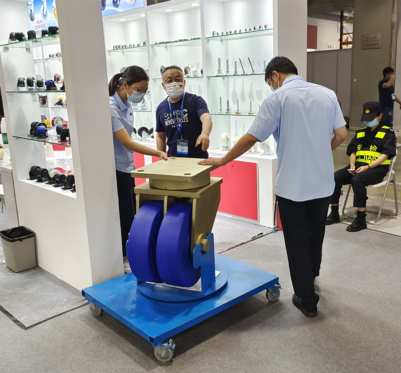 东莞凯信脚轮生产厂家2022广交会物流装备展现场