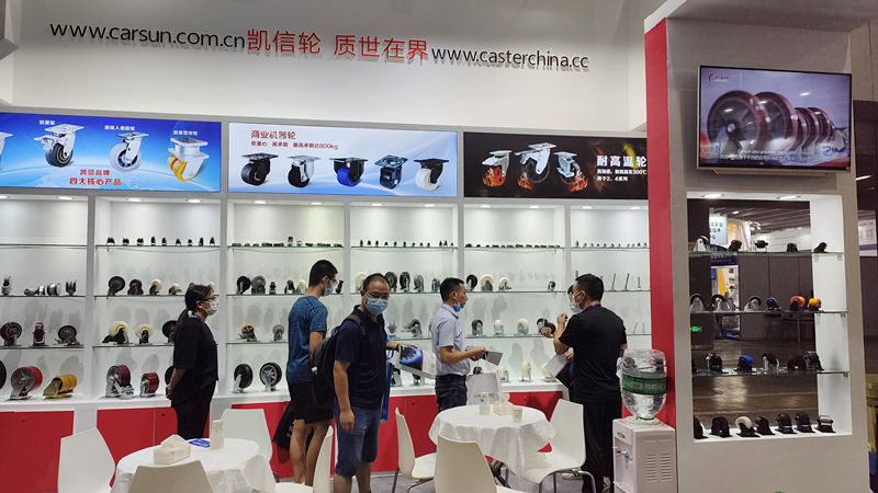 东莞凯信脚轮生产厂家2022广交会物流装备展现场