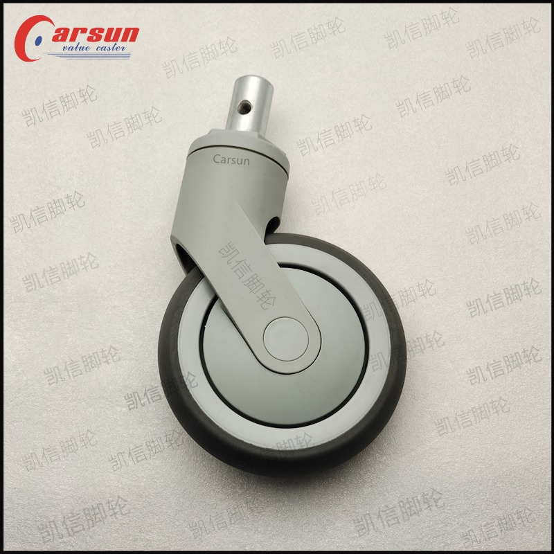 插杆型医疗脚轮全塑静音医用脚轮医疗设备仪器专用万向脚轮