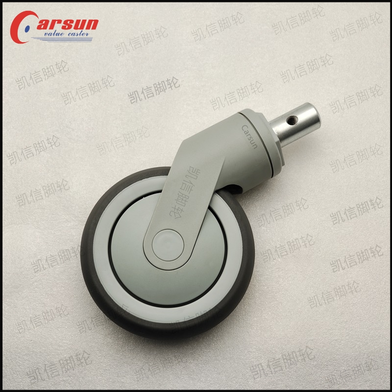 插杆型医疗脚轮全塑静音医用脚轮医疗设备仪器专用万向脚轮