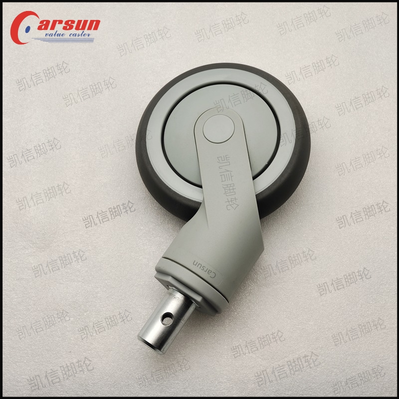 插杆型医疗脚轮全塑静音医用脚轮医疗设备仪器专用万向脚轮