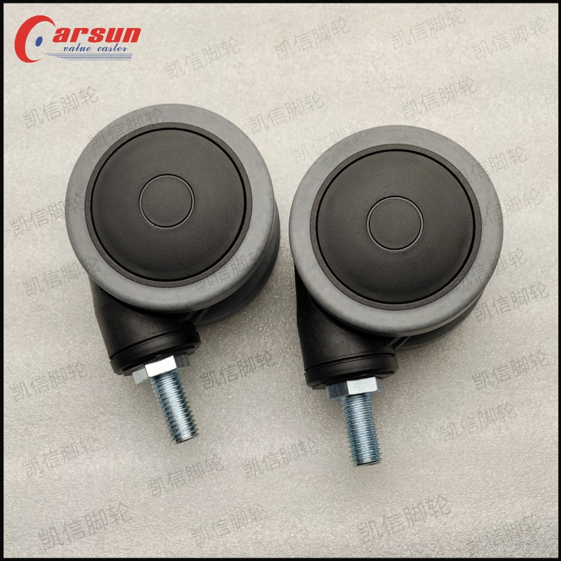 东莞凯信脚轮厂家医疗脚轮3寸丝杆型双轮导电万向脚轮医院设备仪器手推车专用万向轮