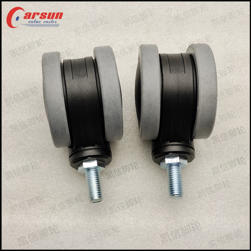 东莞凯信脚轮厂家医疗脚轮3寸丝杆型双轮导电万向脚轮医院设备仪器手推车专用万向轮