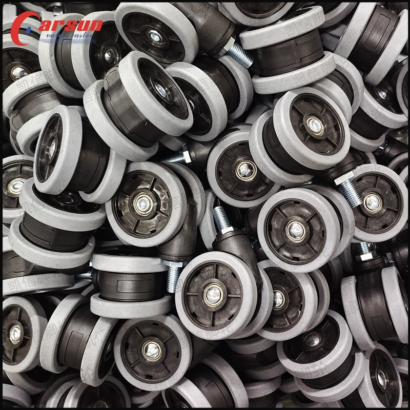 东莞凯信脚轮厂家医疗脚轮3寸丝杆型双轮导电万向脚轮医院设备仪器手推车专用万向轮