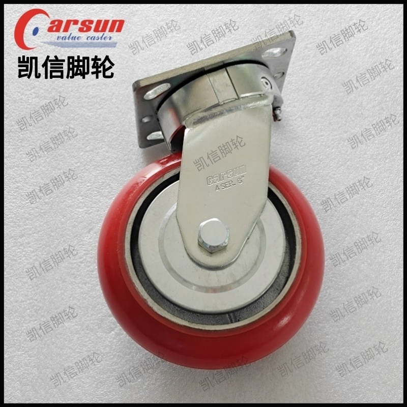 重型脚轮,抗冲击脚轮,万向轮,万向脚轮,重型万向轮,铁芯聚氨酯脚轮,6寸万向轮,凯信脚轮,脚轮厂家,脚轮