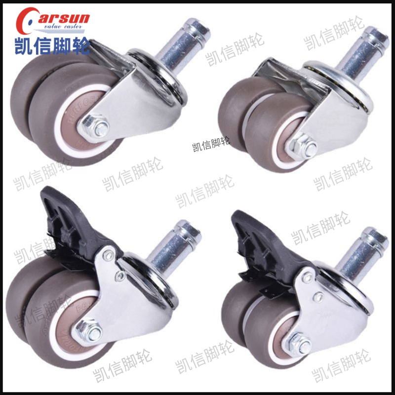 TPR轮,餐车脚轮,2寸双轮万向脚轮,万向轮,双轮脚轮,脚轮,凯信脚轮,脚轮厂家