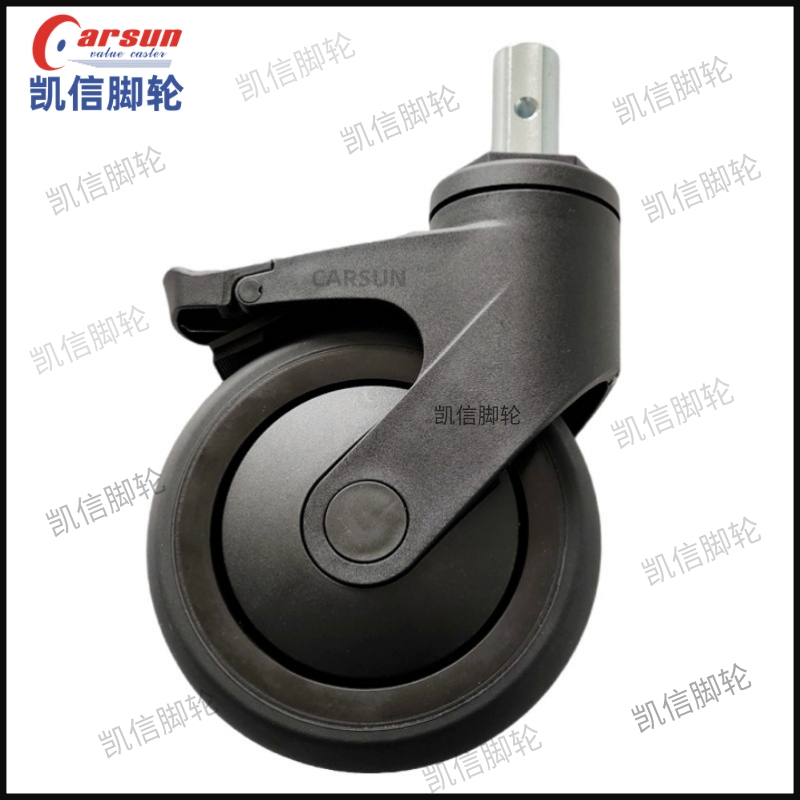 全黑色医疗脚轮万向轮...