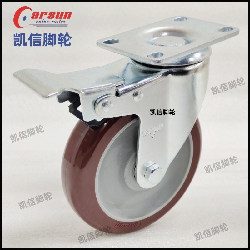 万向轮,中型脚轮,聚氨酯脚轮,PU脚轮,5寸万向轮,凯信脚轮,脚轮厂家