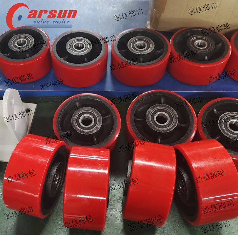 超重型工业脚轮6寸铁芯聚氨酯万向轮,脚轮厂家,凯信脚轮