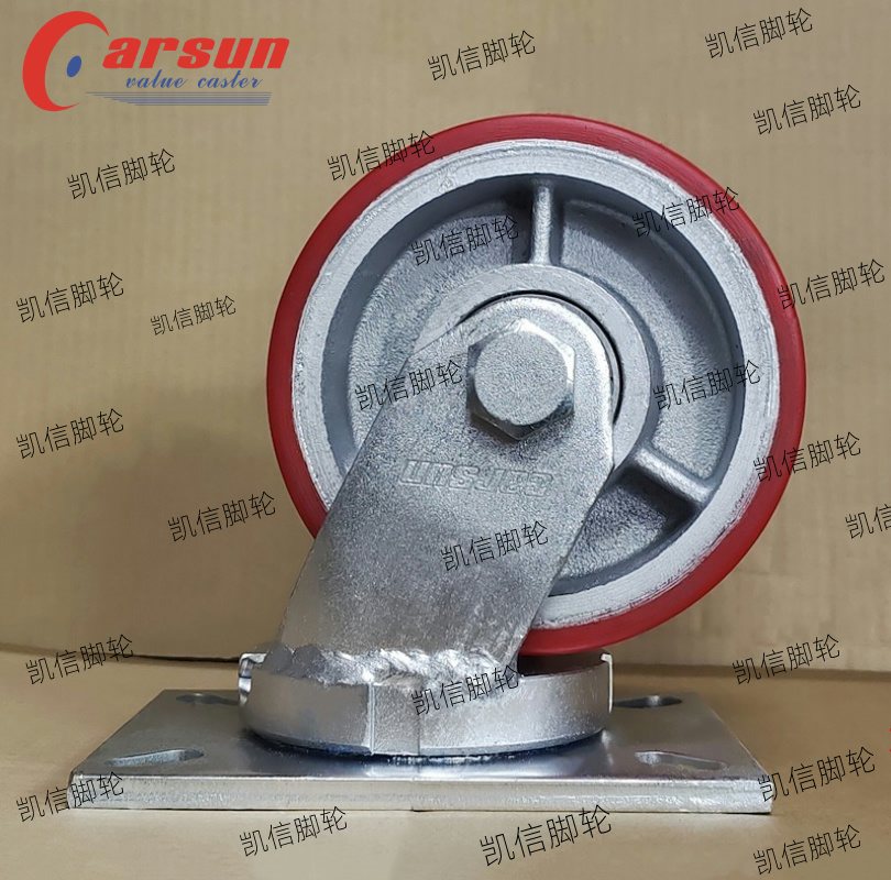 超重型工业脚轮6寸铁芯聚氨酯万向轮,脚轮厂家,凯信脚轮