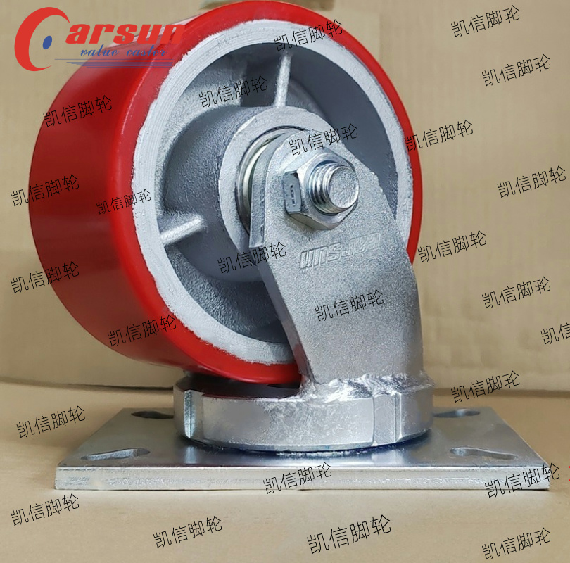 超重型工业脚轮6寸铁芯聚氨酯万向轮,脚轮厂家,凯信脚轮