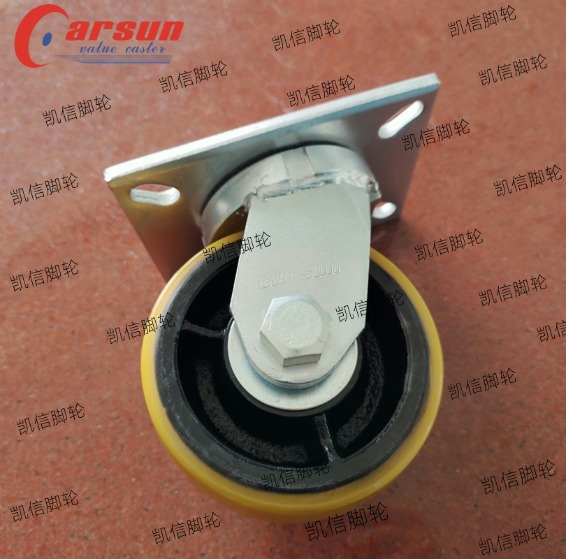 超重型工业脚轮6寸铁芯聚氨酯万向轮,脚轮厂家,凯信脚轮