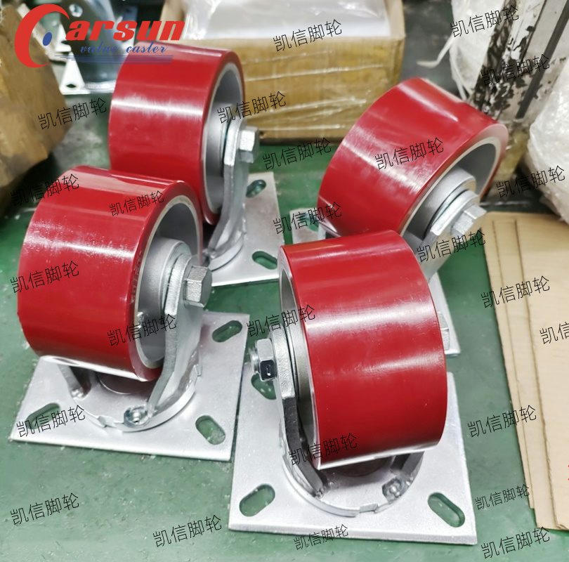 超重型工业脚轮7系列抗冲击6寸/8寸/10寸/12寸铝芯聚氨酯PU万向轮,脚轮厂家,凯信脚轮