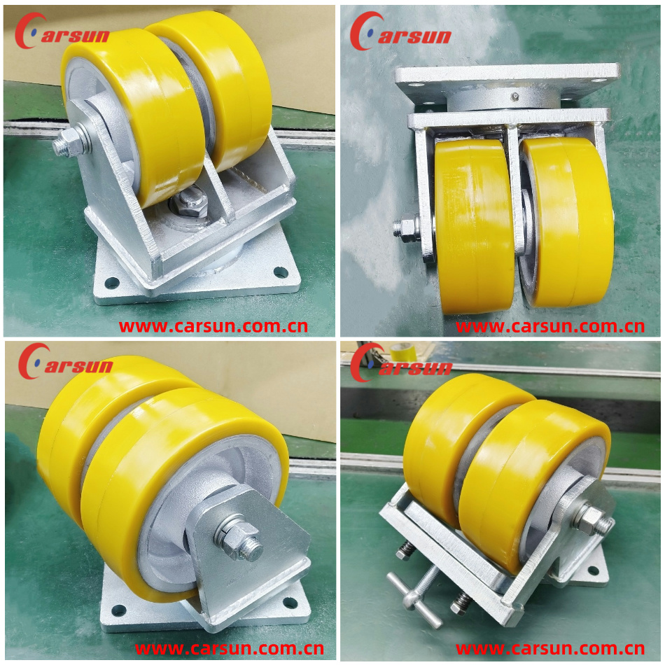 超重型脚轮,工业脚轮,8寸铁芯PU脚轮,双轮脚轮,万向轮,凯信脚轮,脚轮厂家,脚轮工厂,carsun caster